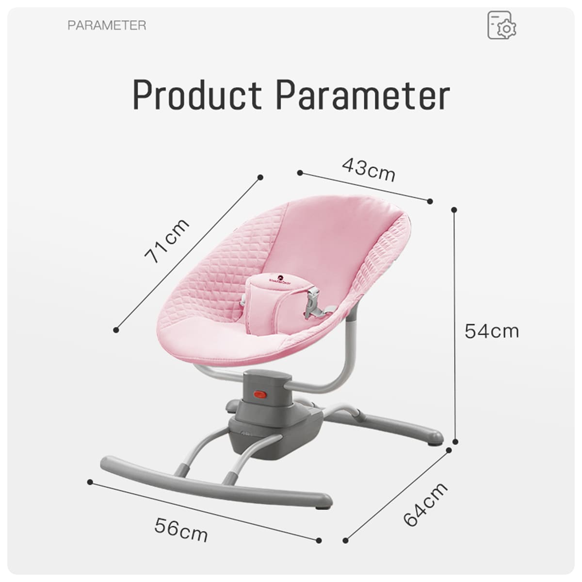 Baby swing cradle with mosquito net