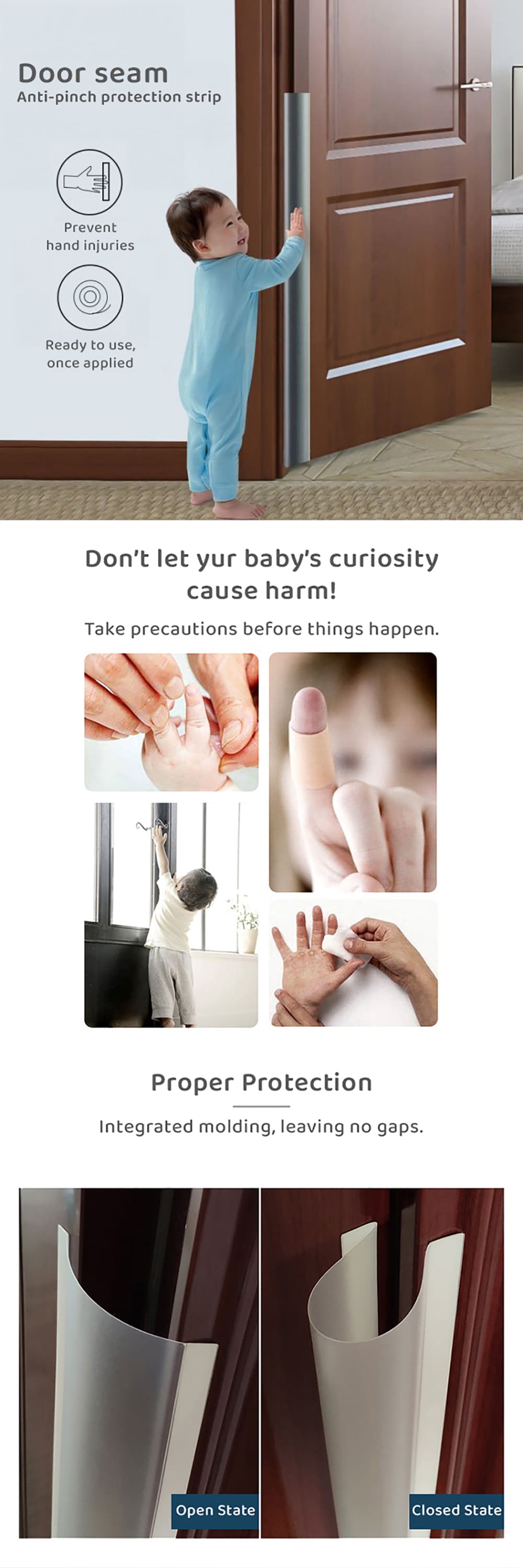Baby Finger Anti Pinch Safety Door Guards Small
