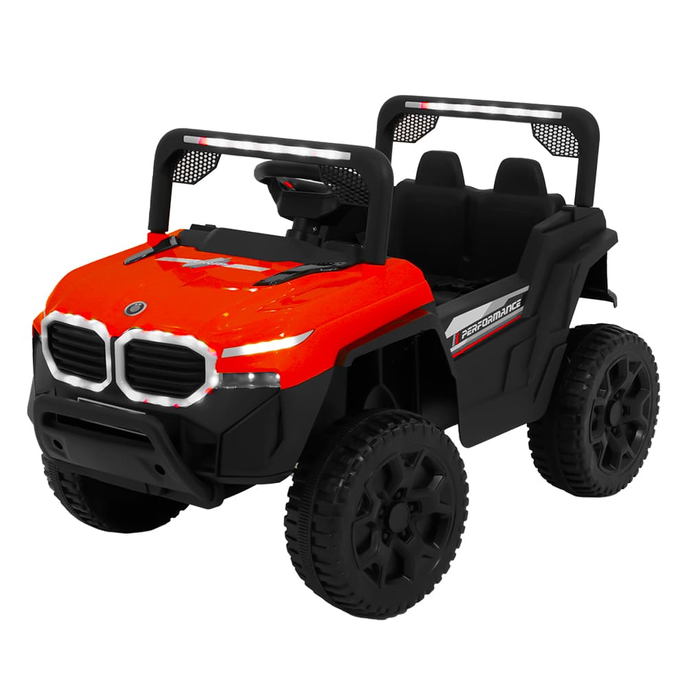 StarAndDaisy Electric Battery Operated Kids Jeep BMW Model Red, Remote Control and Manual Driving Kids Jeep - 9111-Red