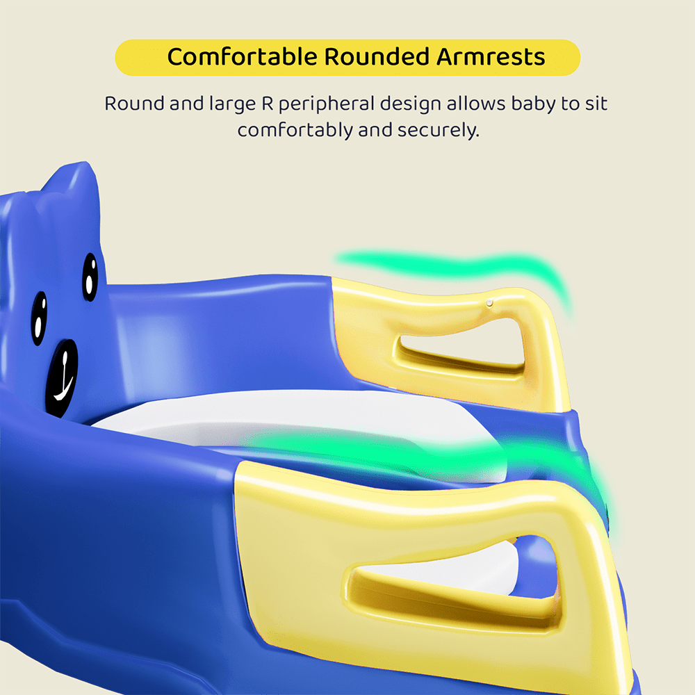 Potty seat with Rounded Armrests