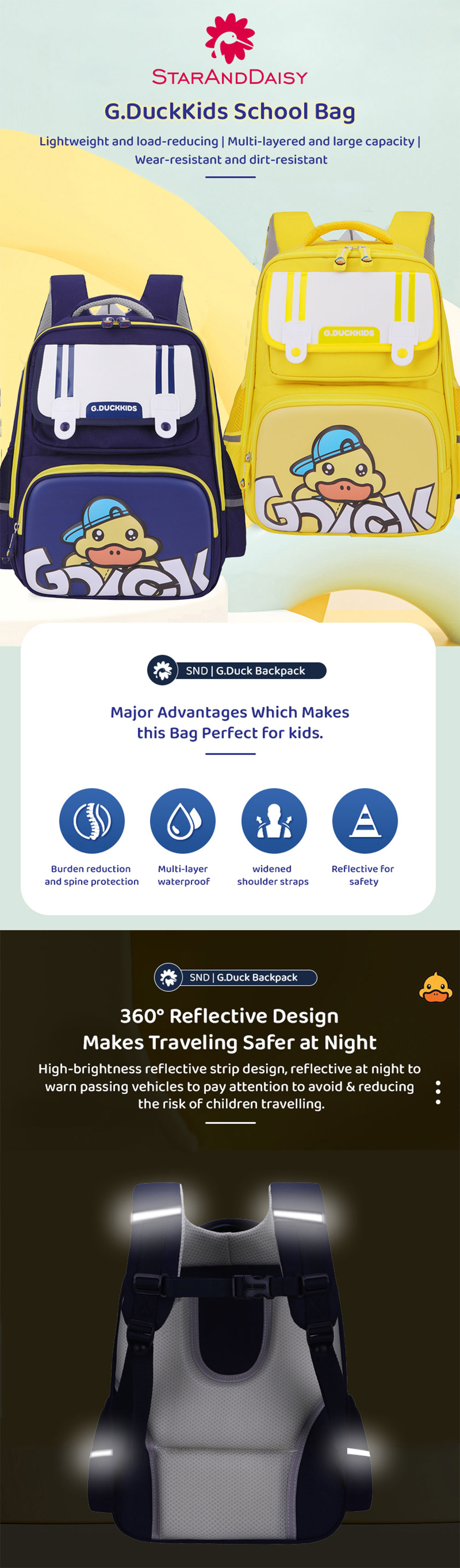 G Duck School Backpack