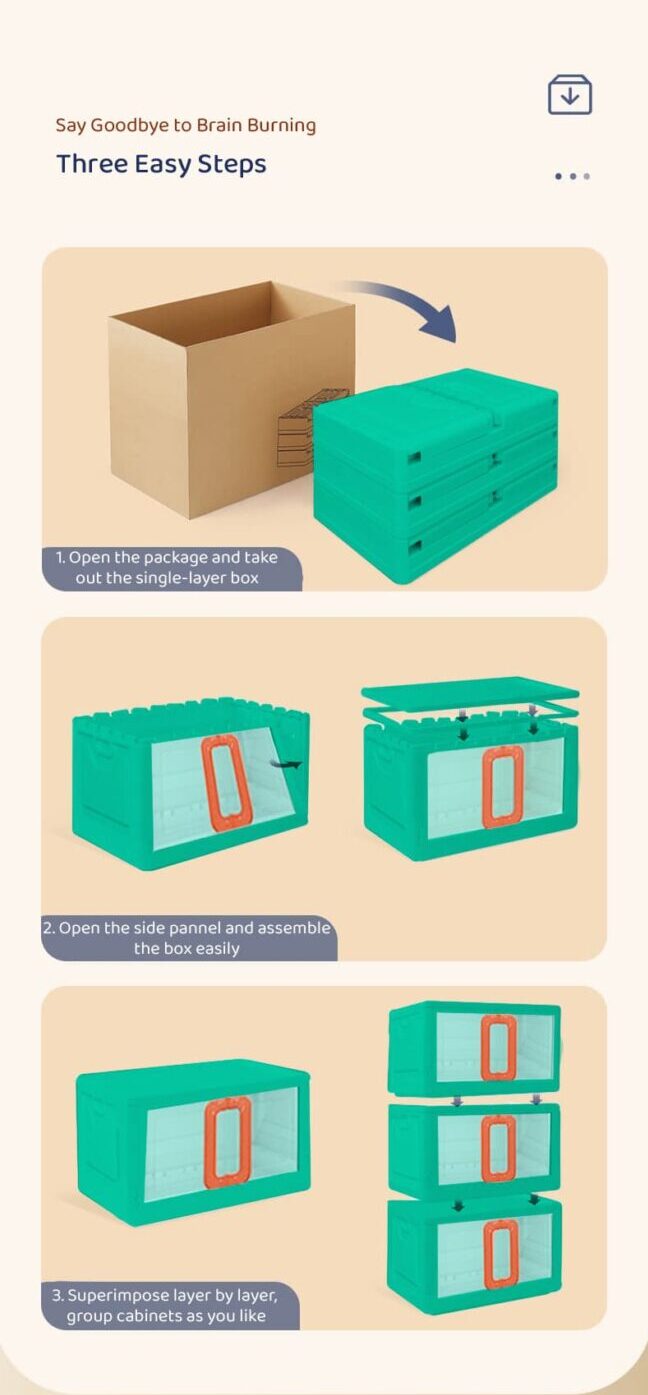 Stackable Storage Cupboard Green