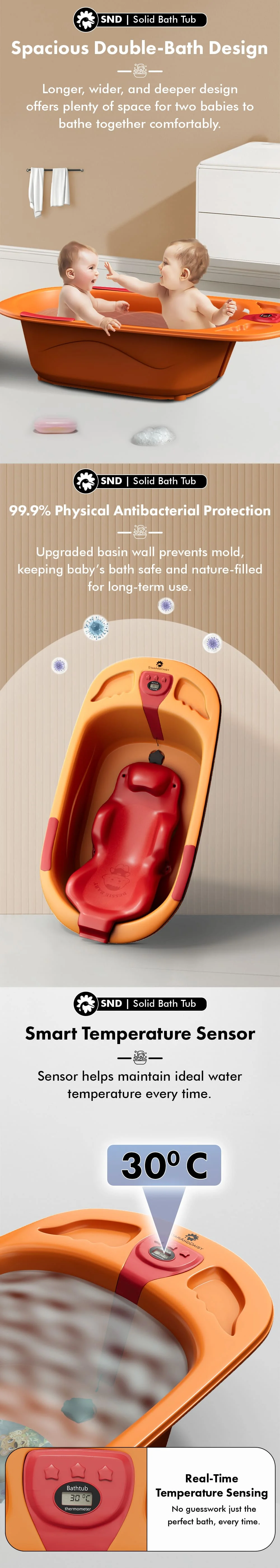 Solid Baby Bathtub