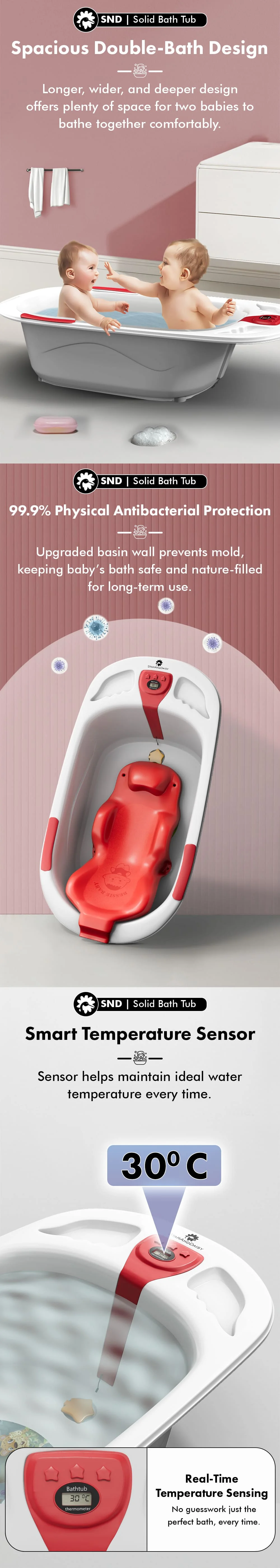 Solid Baby Bathtub