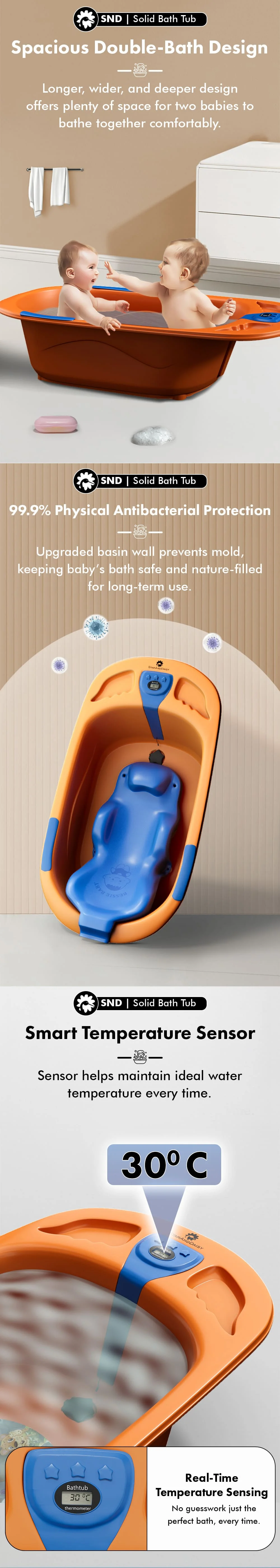 Solid Baby Bathtub