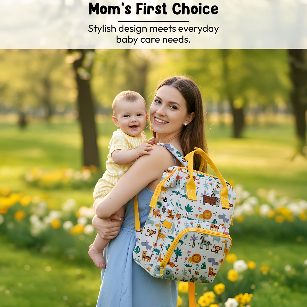 giraffe print diaper bag