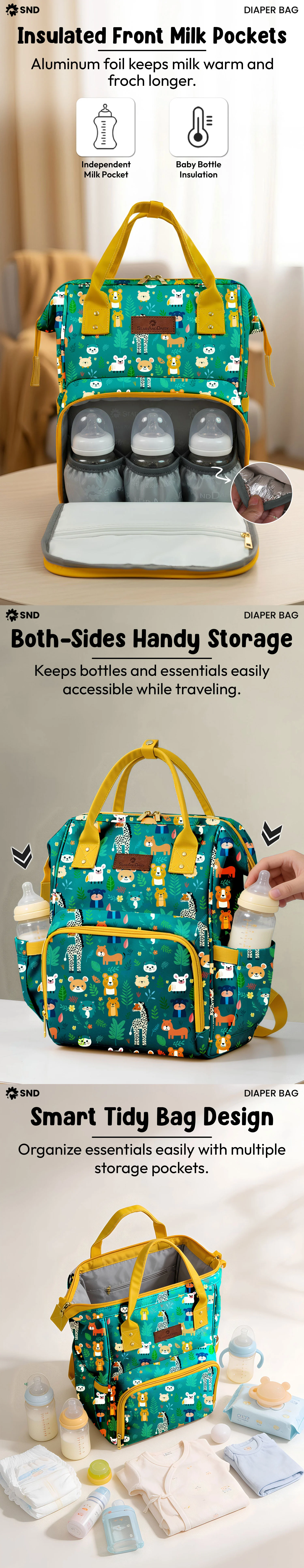 Jungle Print Diaper Bag