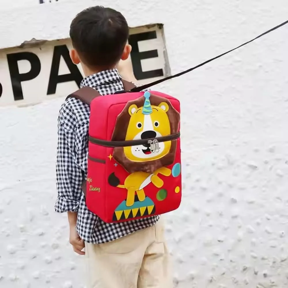 Circus-Themed Lion Backpack, Designed for kids, Perfect for school and play-RedCircus-Themed Lion Backpack, Designed for kids, Perfect for school and play-Red