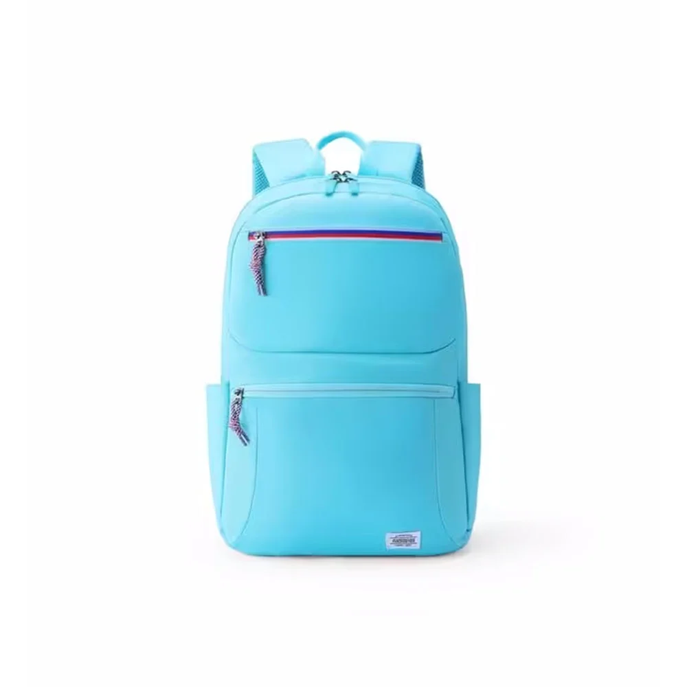 American Tourister Unisex School Backpack, Kids Bag 2 Full Compartments & 2 Front Pocket, Printed Design Backpack 22 Ltr - Braydon Style 01-Pool Blue
