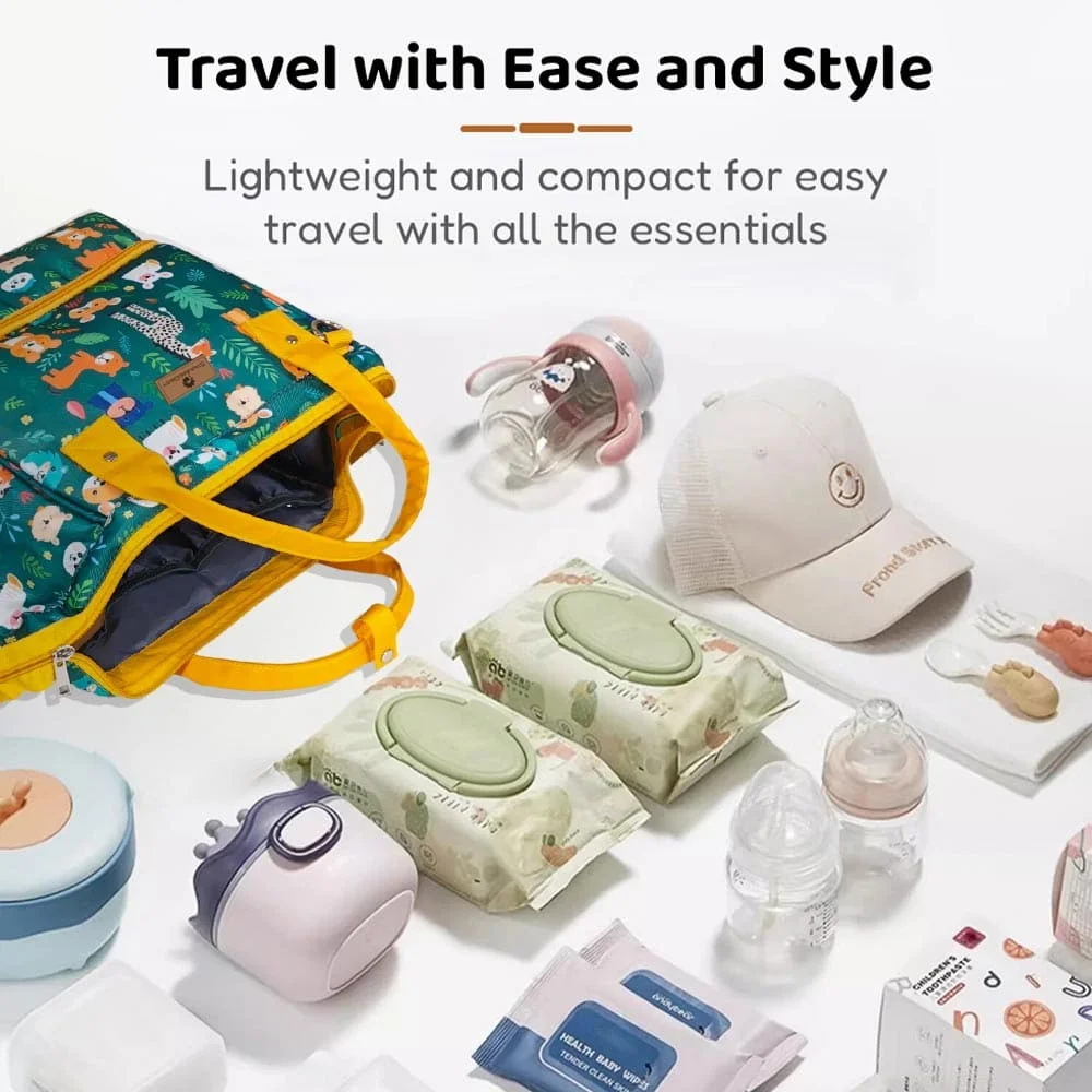 Jungle print diaper bag