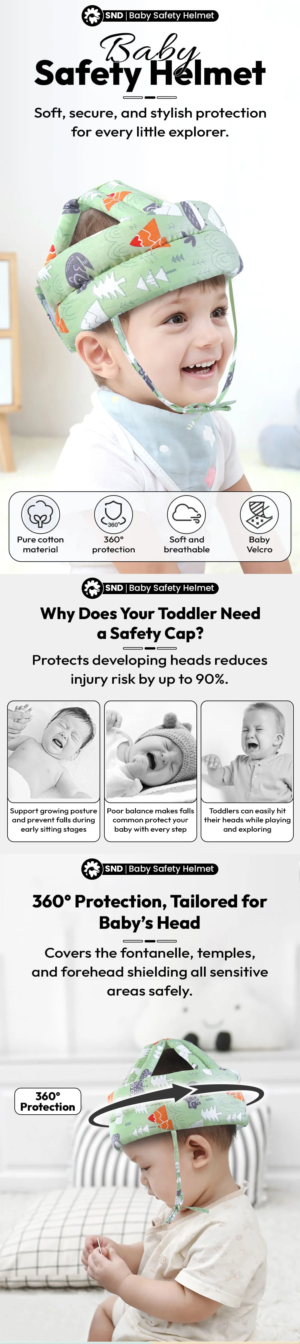Baby safety helmet