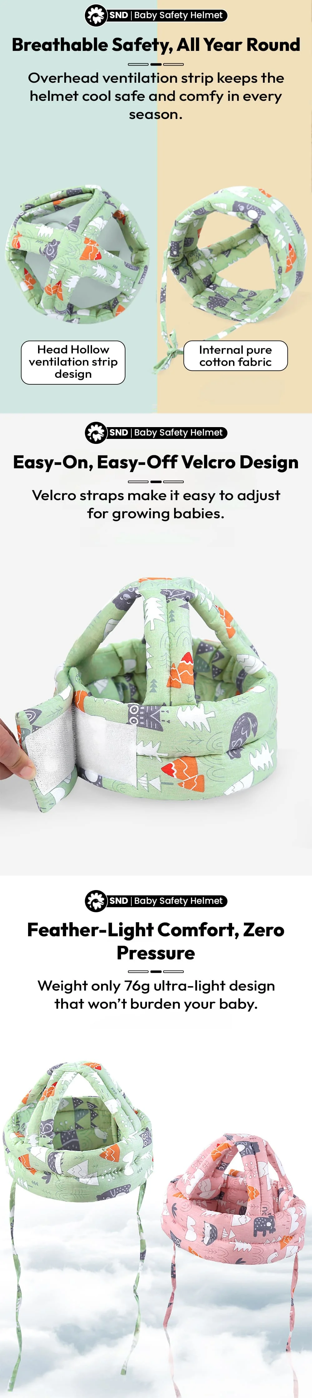 Baby safety helmet