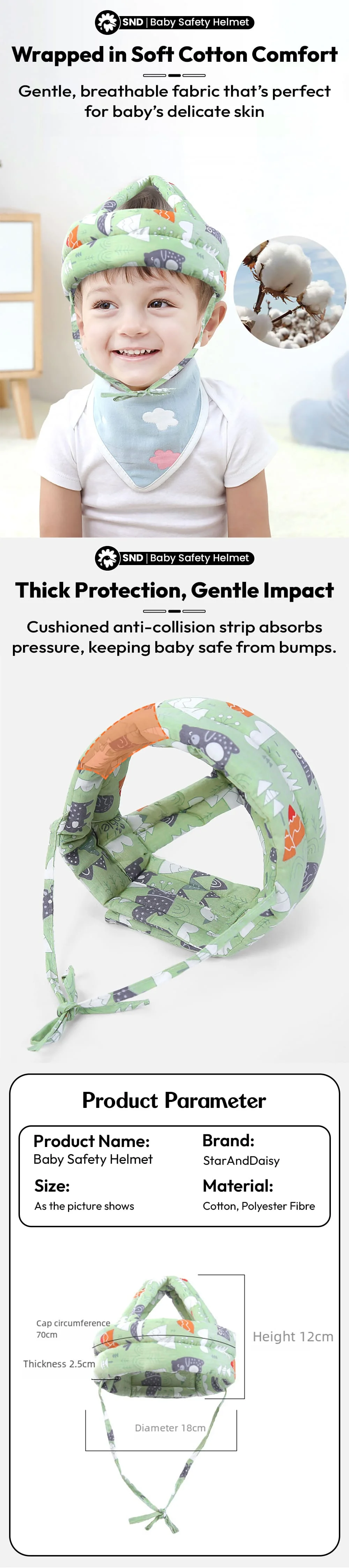 Baby safety helmet
