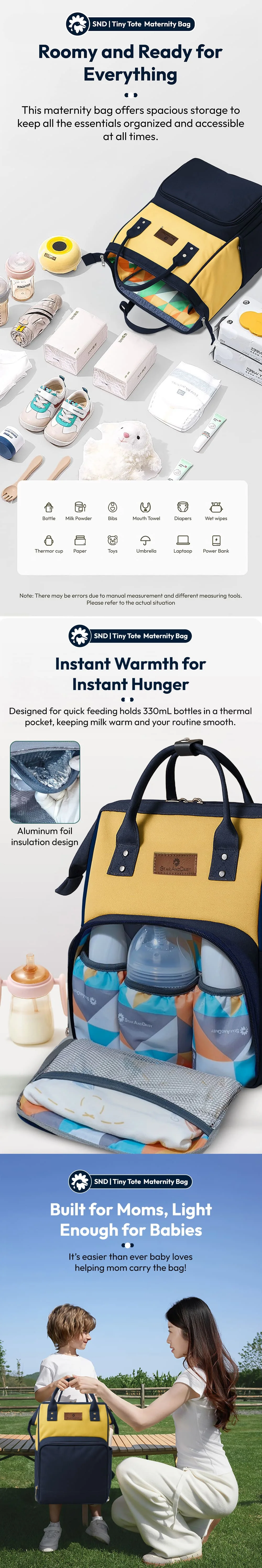 Baby diaper bag for travel