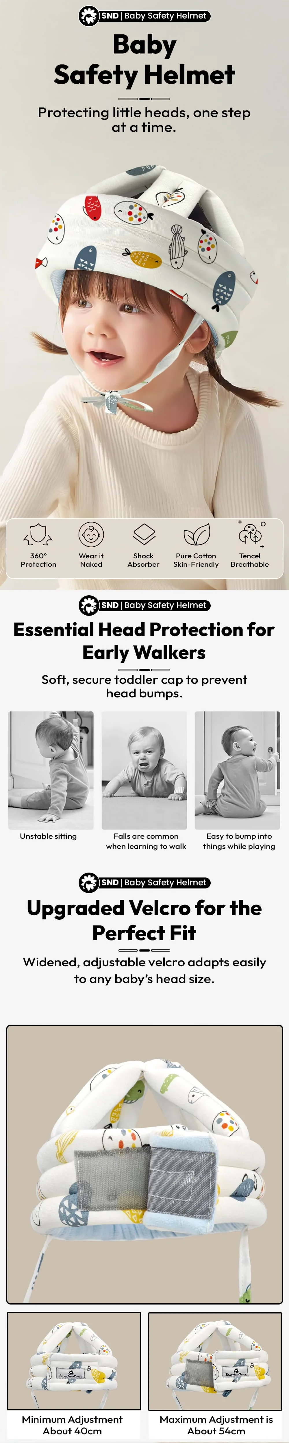Baby safety helmet