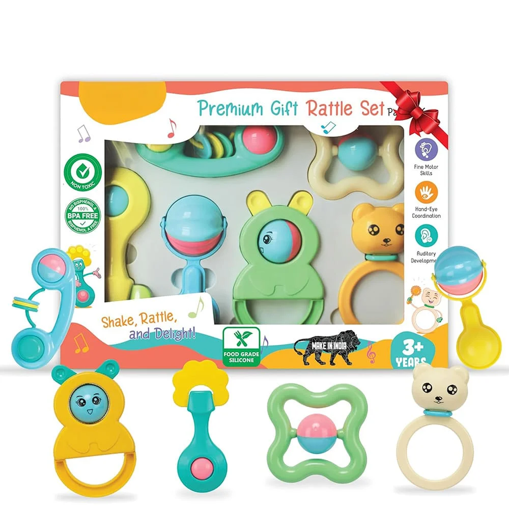 6 pc Gift Rattle Set