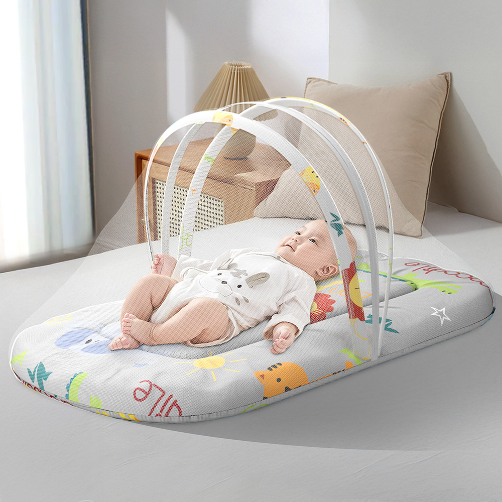 bed set with mosquito net forest