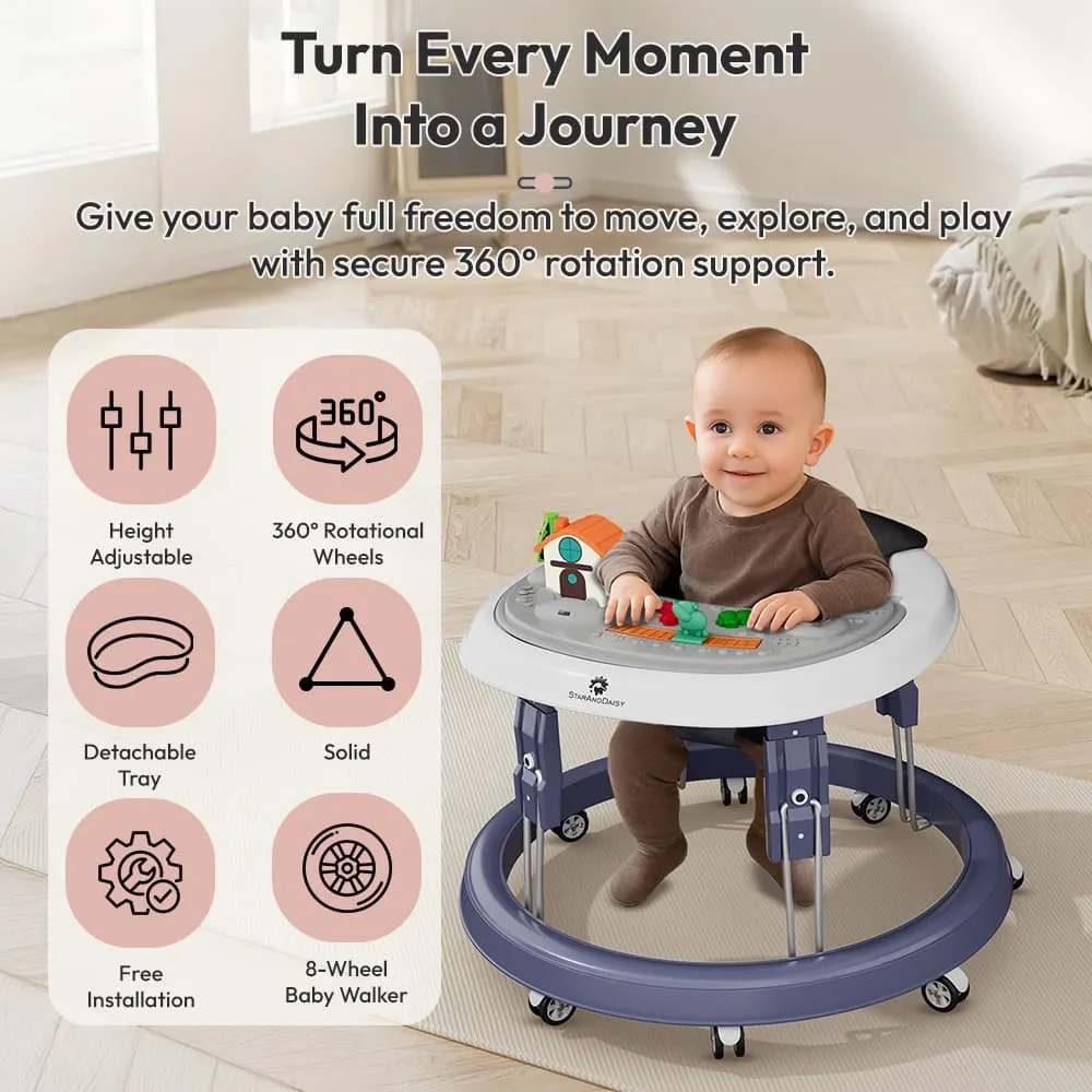 first step baby walker blue turn every moment