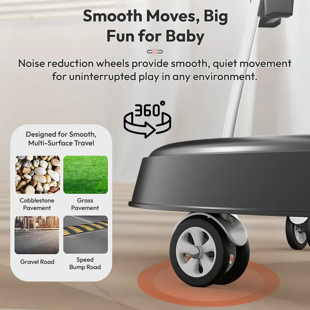 first step black baby walker smooth moves