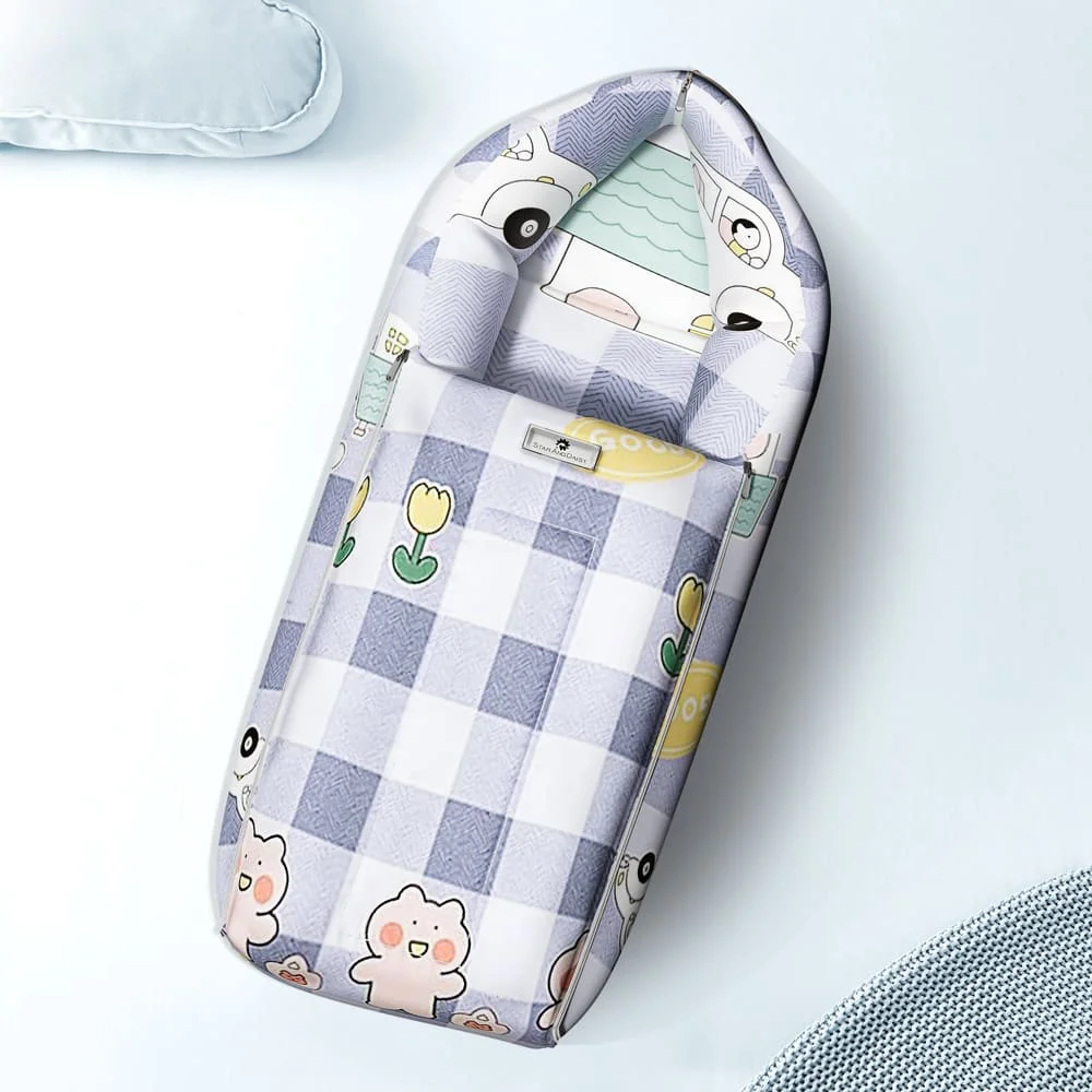snd baby sleeping bag Blue Check