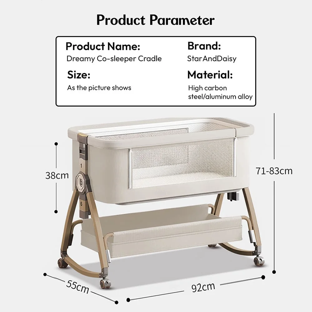 Swing Beige Cradle Dreamy Co-sleeper