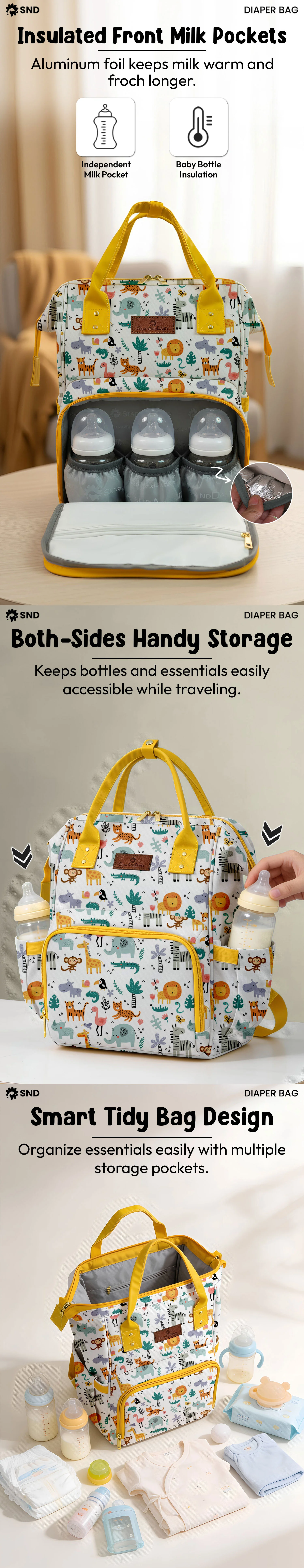 Space Print Diaper Bag