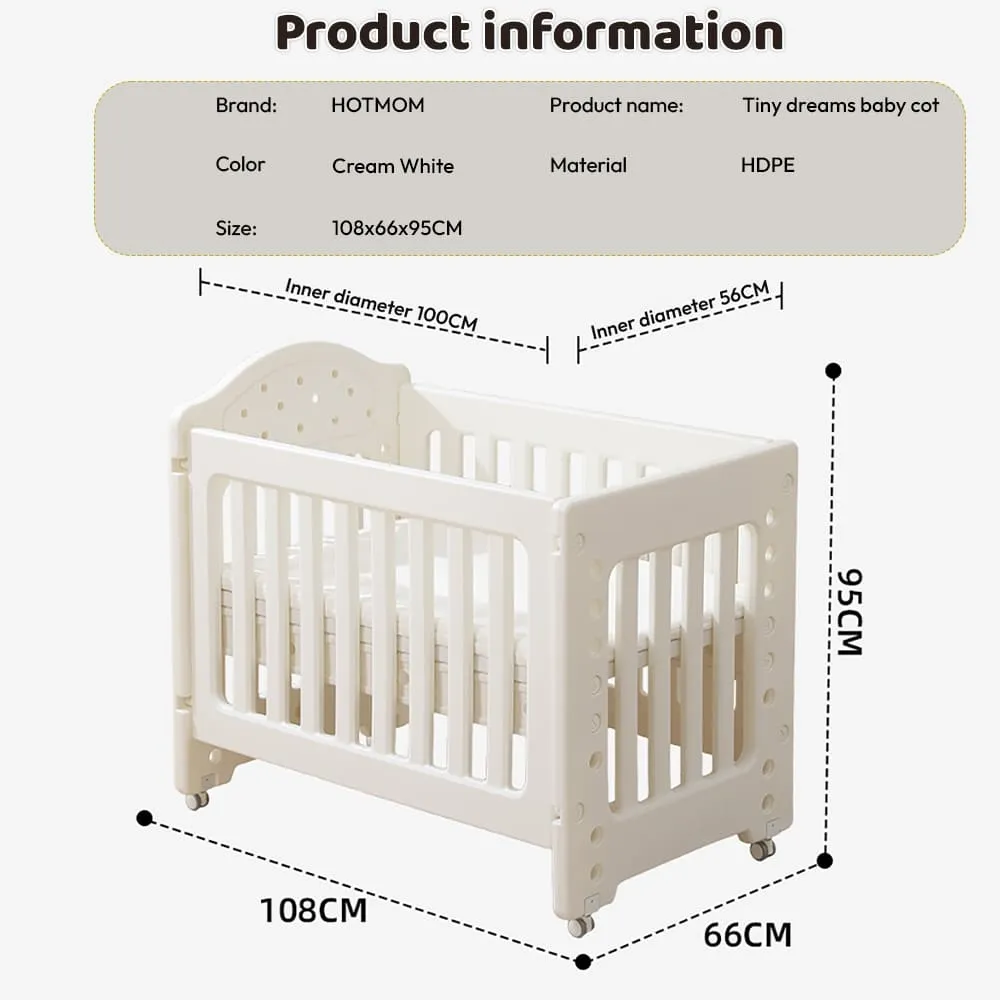 4 in 1 baby crib dimension