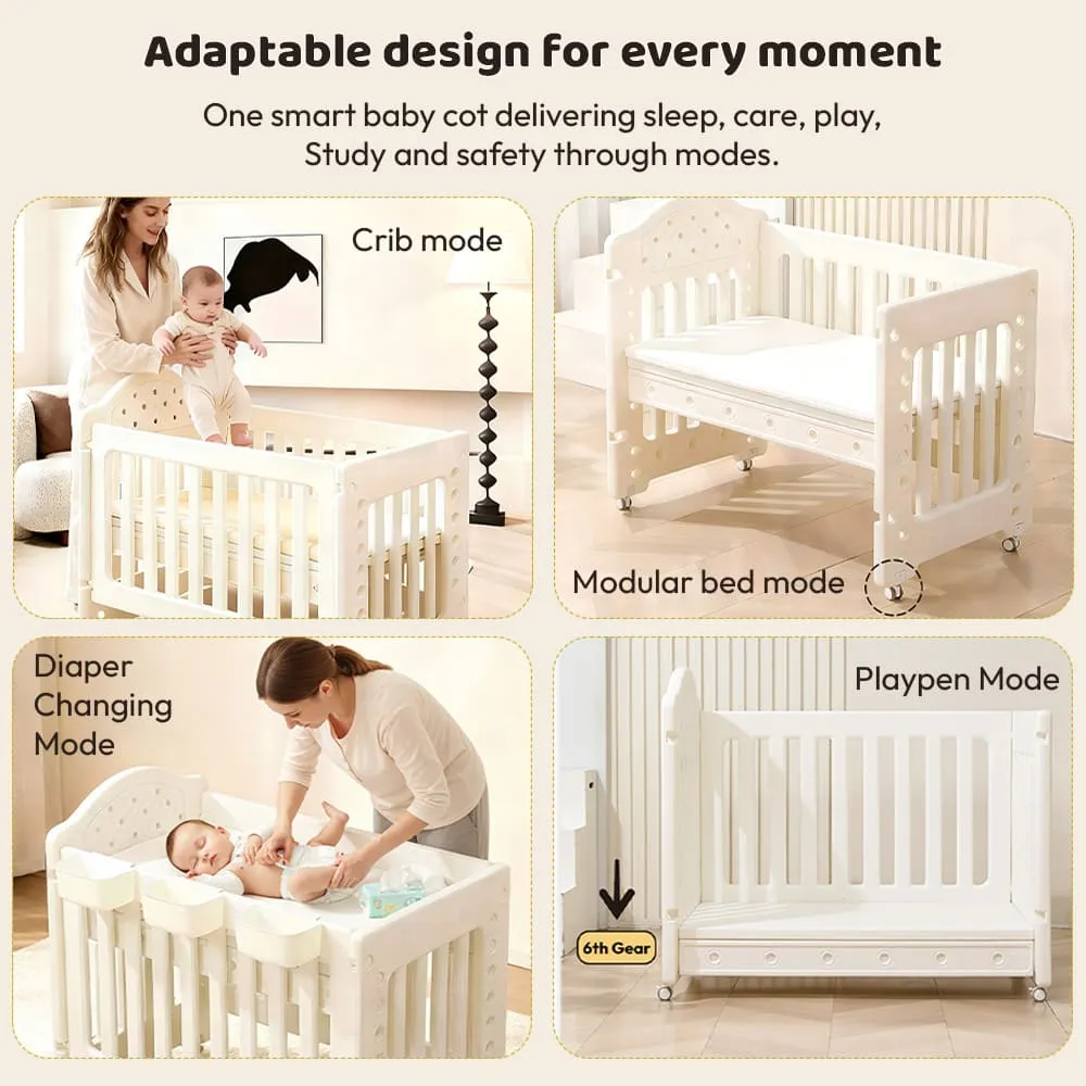adoptable design for every moment 4 in 1 baby crib