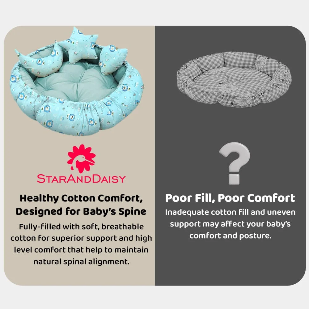 baby bed round blue