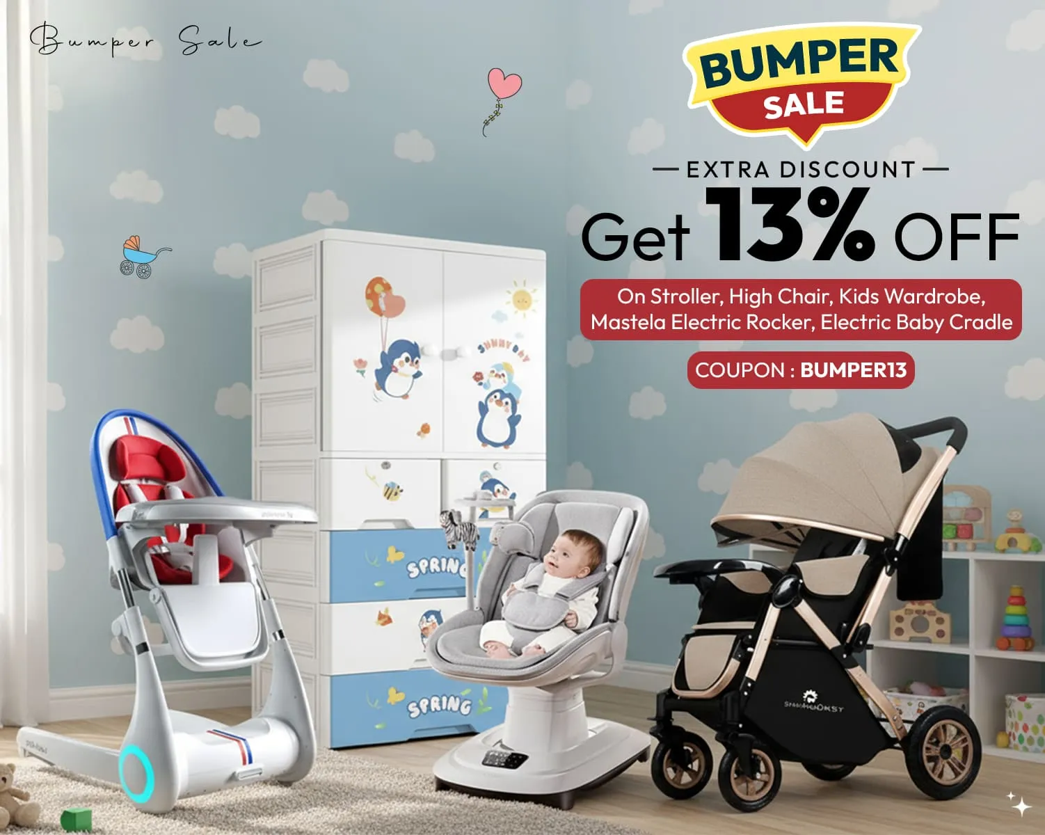Bumper Sale on Baby, Kids and Parents Products