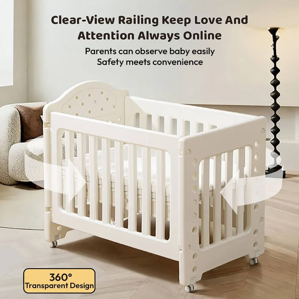 clear view railing keep love 4 in 1 baby crib
