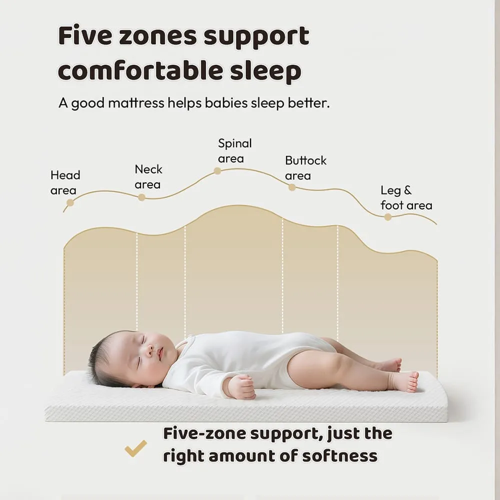 five zones support cloud hug baby crib cot bed