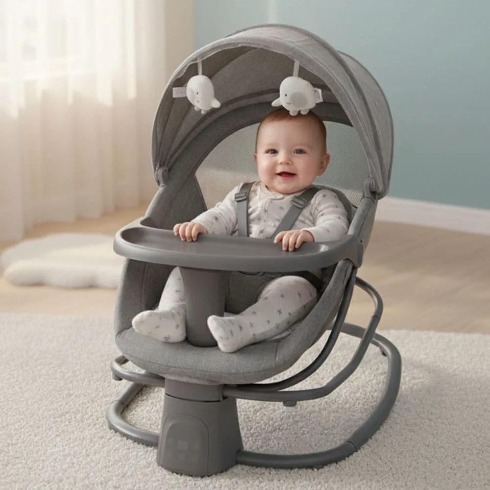 mastela baby rocker dark grey