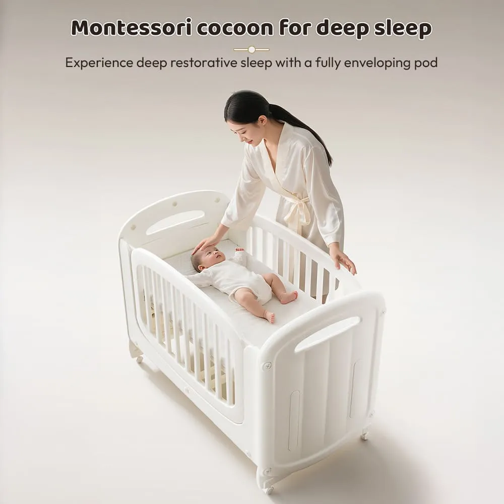 montessori cocoon for deep sleep cloud hug baby crib cot bed