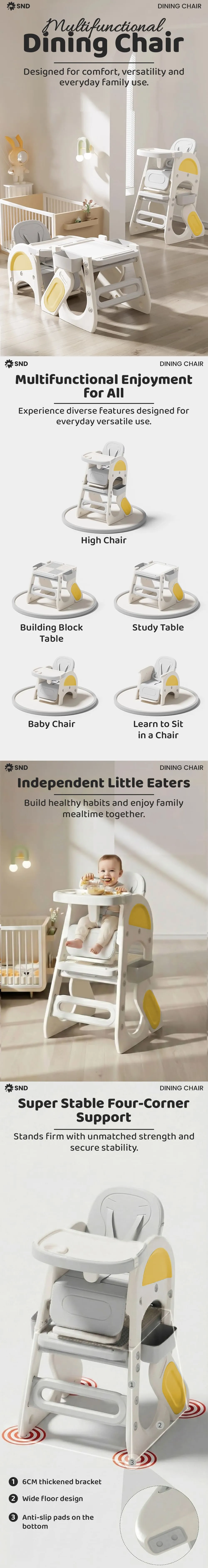 Multifunctional Baby Dining Chair