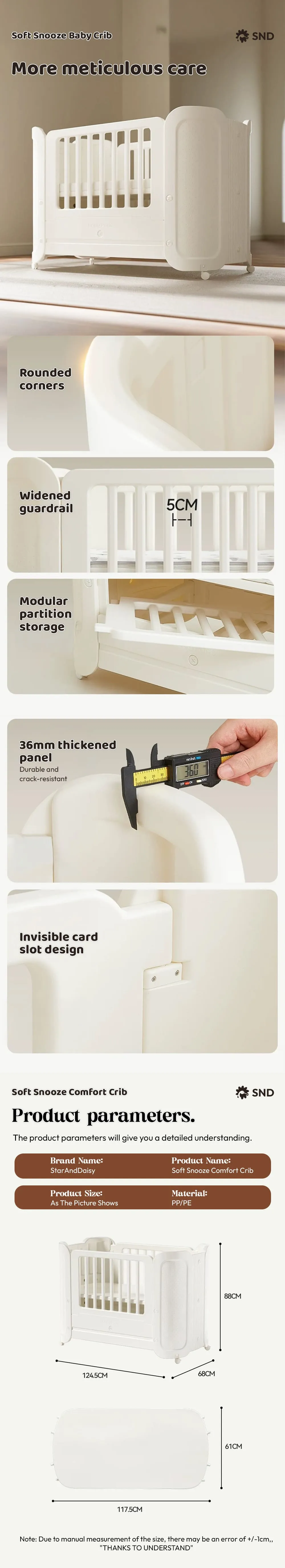 Soft Snooze Comfort Crib
