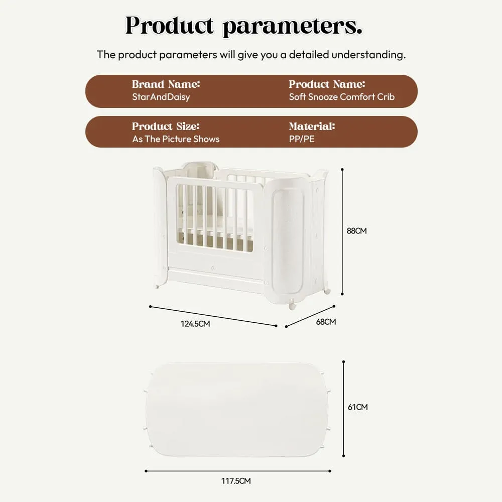 Soft Snooze Comfort Crib dimension