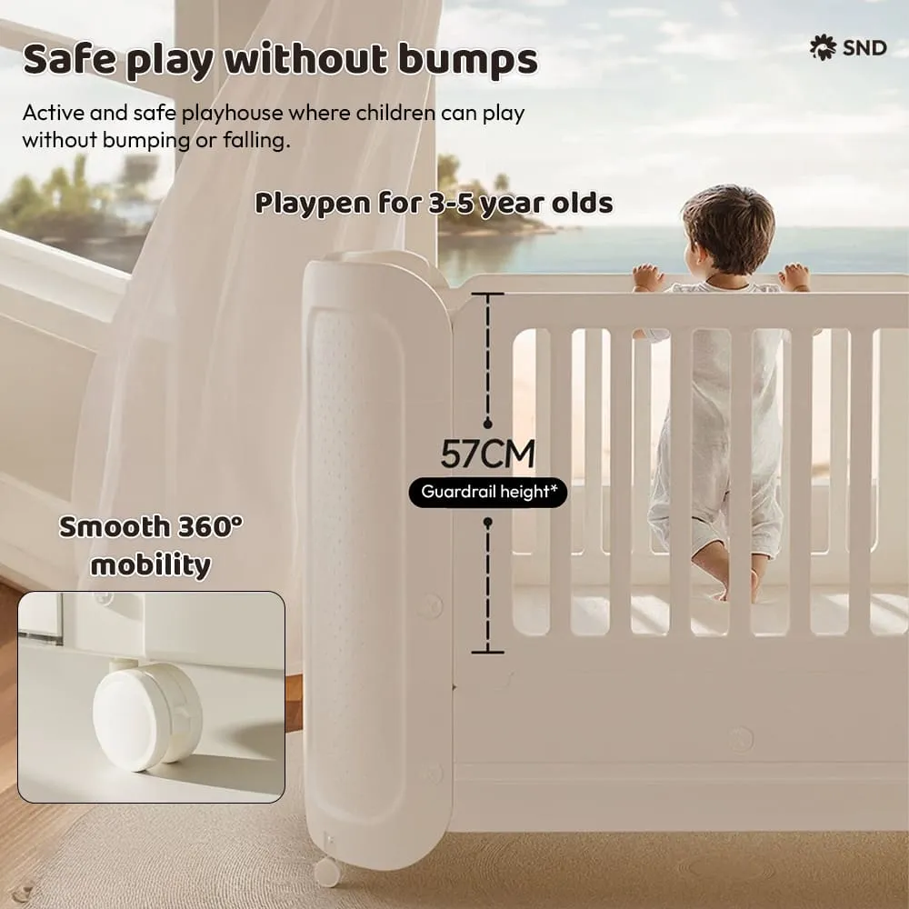 Soft Snooze Comfort Crib with safe play without bumps