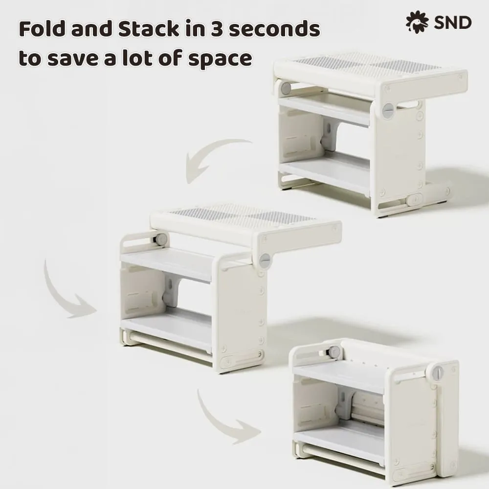 fold and stack 8-in-1 multifunctional table chair sets