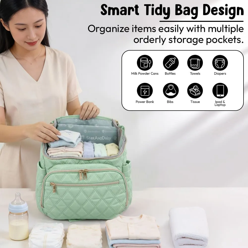 little luxe diaper bag green smart tidy bag design