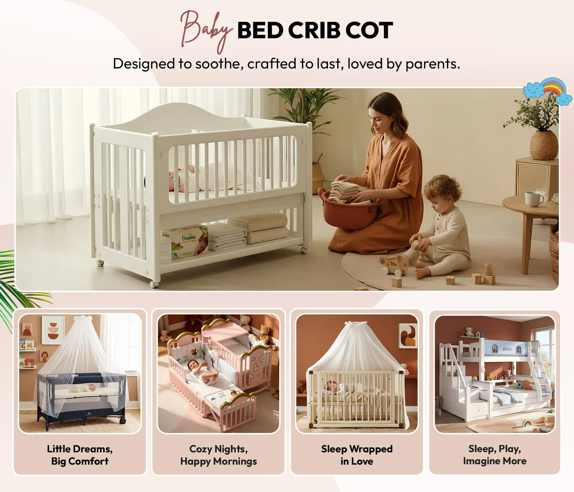 Baby Baby Crib Cradle Swing